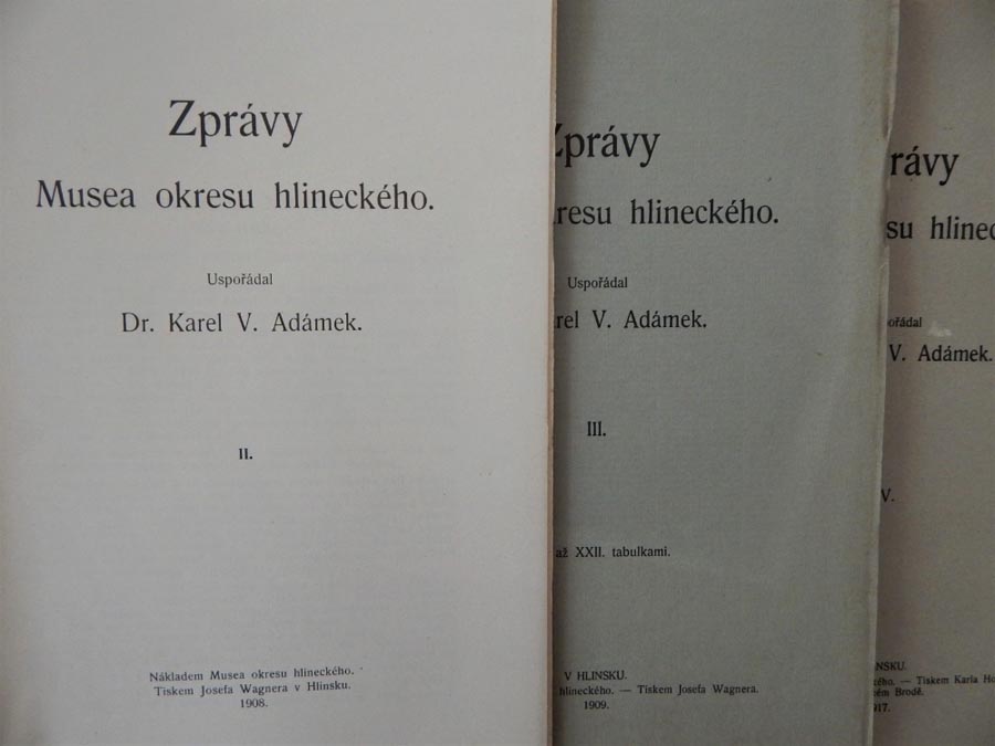 Zprávy musea okresu hlineckého - K. V. Adámek