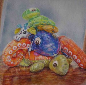 Totem, 2005, tempera, 99 x 99 cm, Horácká galerie