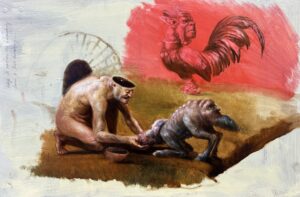 Michal Janovský Skica k plátnu Kotel Hříchu