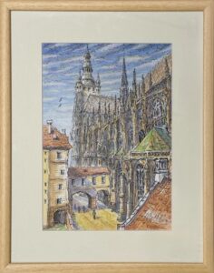 Rudolf Pollák Praha pohled do nádvoří